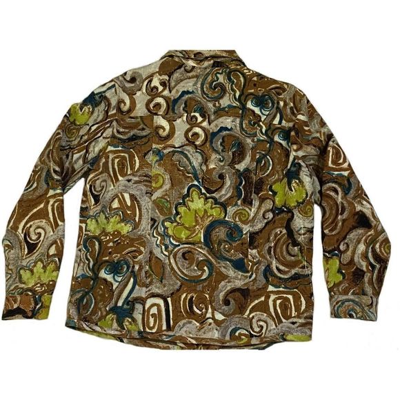 Chicos Long Sleeve Pockets Jacket Boho Size 2 - Picture 3 of 5